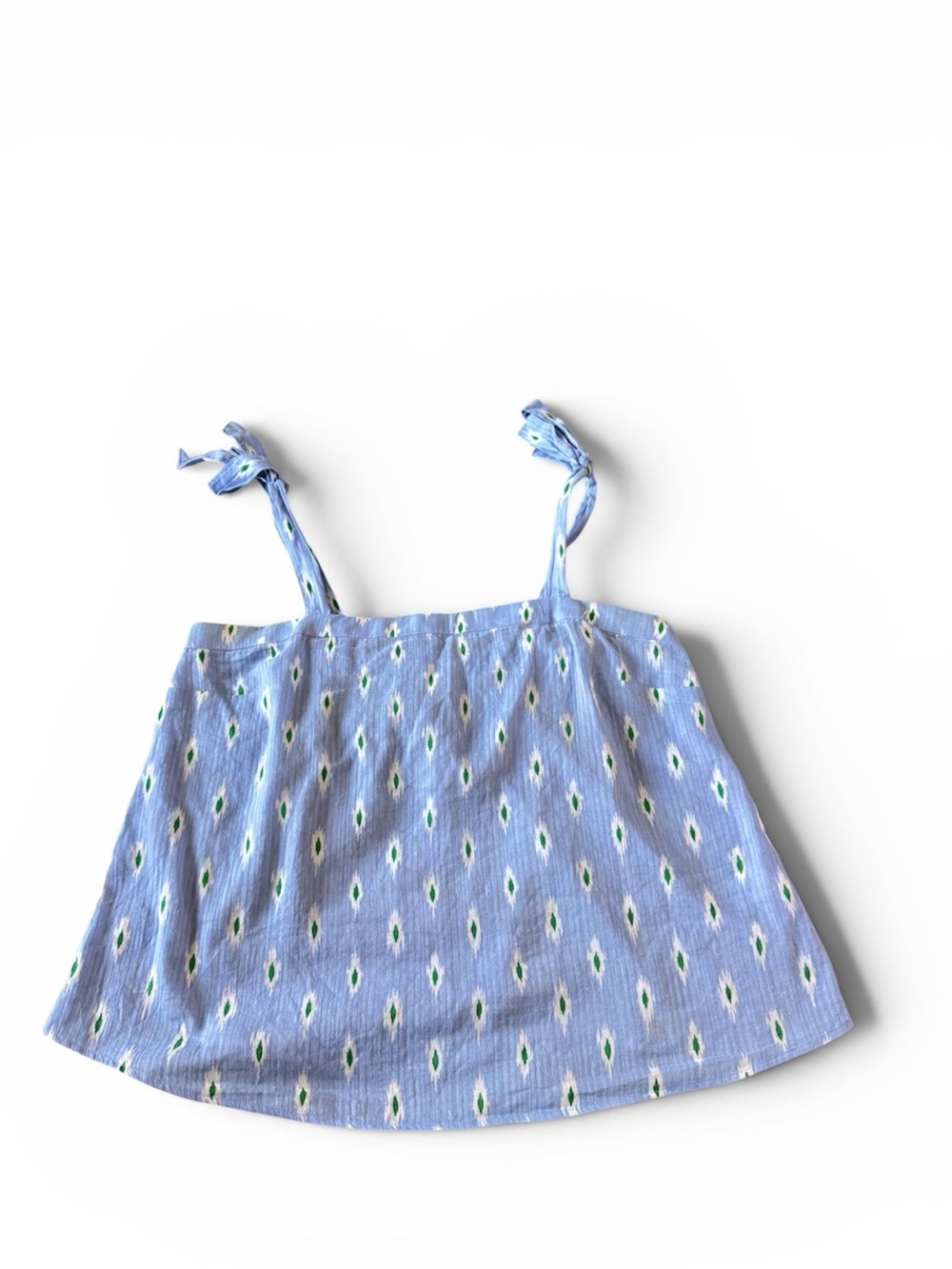 J. Crew Blue Printed Tie-Strap Camisole
